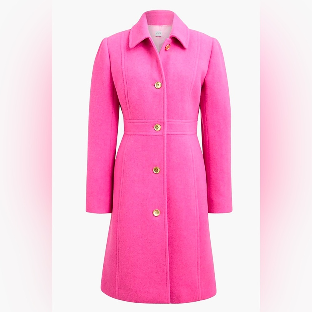 J.Crew Pink Coat Wool Lady Day - NEW with Tags